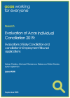 Evaluation of Acas individual conciliation 2019 report cover