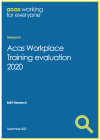 Acas workplace training evaluation 2020 report cover