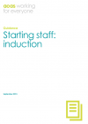 cover of guide to starting staff: induction